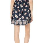 Angie  Women's Navy Ruffle Top Sleeveless Floral Dress Sundress Size M Photo 8