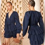 Ulla Johnson Miranda Puff-Sleeve Tiered Ruffle Mini Dress Size 0 In Midnight Photo 7