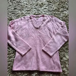 One Step Up  size large pink embellished sweater Photo 0