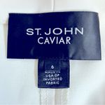 St. John Caviar Off White Pants Size 6 Photo 5