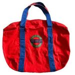 Esprit  Red Tote with Blue and Green Logo Photo 0