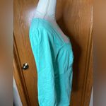 Boston Proper teal blouse size large Photo 4
