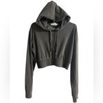 Talentless  grey cropped boxing hoodie women Large Photo 2