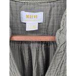 Maeve  Anthropologie Gauze Shirt Dress Olive Green Button Front Ruffle Hem Size 2 Photo 1