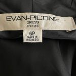 Evan Picone Vintage Dress Petite Sleeveless Rhinestone Detail Draped Back Dress Black 6P Photo 7