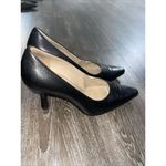 Nine West  Ettas Black Leather Pump Stiletto‎ High Heel Womens 9M S-91 Photo 1