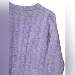 Madewell Pointelle Cable Cardigan Sweater In Lilac Photo 10