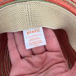 Pistil Straw Sun Hat with Zebra Sash Detail Orange Rust Striped Photo 2