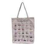 The Office Alphabet Print Tote Bag Tan Photo 3
