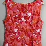 Adrianna Papell  Floral Print Sheath Knee Length Dress Women's 12 Pink Cocktail Photo 10