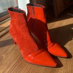 Rag and Bone  Beha Boot Orange Suede Size 9 Italian Leather Slim Stiletto Shoe Photo 2