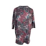 2/$20 Bobbie Brooks Round Neck 3/4 Sleeve Paisley Floral Blouse Knit Top sz XL Pink Photo 2