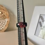 Black & Pink Swirl Plastic Statement Ring “Sunday” Vintage Eclectic Enamel Chunky Jewelry Photo 8