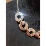 Womens Silver Link Circle Chain Necklace With Lobster Claw Lock Jewelry Photo 4