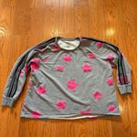 Torrid Active Fleece Sweatshirt – Pink Stars & Black Stripe Sleeves – Size 2 Photo 1
