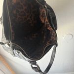 B Makowsky  Y2k Grunge Black Leather Tote Shoulder Bag Silver Hardware Photo 3