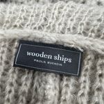 Wooden Ships  cowl neck tan poncho sweater wool mohair sz XS Photo 2