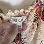 Taylor & Sage Taylor & Sage Beige Pink Floral Rose Smocked Shift Dress M Lined Cottagecore Photo 3