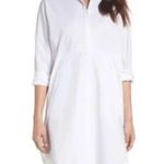 Anthropologie Antropologie CAARA Boyfriend Shirt Dress white 100% cotton oversized XS Photo 1