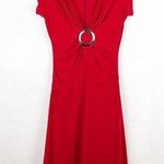 Vintage Mariposa Dress Womens S Y2K Midi Stretch Party Cocktail Wedding Guest Red Photo 0