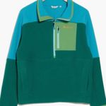 Cotopaxi  Adult Small Abrazo Green Blue 1/2 Zip Mock Neck Pullover Fleece Jacket Photo 0