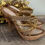 Boston Proper  Braided Platform Heel Sandals NO Size Approx. 6/6.5 Open Toe Boho Photo 0