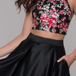 PromGirl Two Piece Black Floral Dress Photo 0