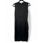 St. John Collection 8 Sequin Detail Liquid Satin Dress Cocktail Holiday Women Black Photo 6