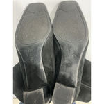 Nine West Womans  Solset Size 9.5 W Black Square Toe Zip Block Heel Ankle Boots Photo 7