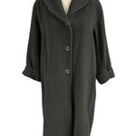 VTG YELL Germany Maxi Sack Coat Green Wool/Angora Womens Sz 38/M/L Size M Photo 0
