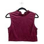 Ecote Cotton Candy LA Red Velour Cropped Tank Top Size Small Photo 0