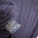 Ralph Lauren  Navy V-Neck Cable Knit Sweater Photo 5