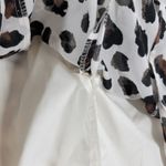 Kate Young Target Dress Womens 10 Leopard Print Fit Flare Baby Doll Chic Flirty White Photo 13