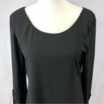 Speechless Long sleeve crochet lace black bar back chiffon dress size medium Photo 2