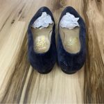 Salvatore Ferragamo Vintage  Navy Blue Suede Almond Toe Slip on Shoes Photo 8