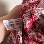 Knox Rose Maxi Dress Crimson Red Floral Paisley Buttons Smocked S Photo 9