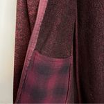 Eddie Bauer Radiator Fleece Sweater Jacket Hoodie Red Black Buffalo Plaid M cozy Photo 7