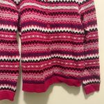 Talbots  Pink Fair Isle Patterned Cardigan Large Photo 3