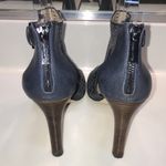 Louise et Cie  Women’s Olivia 2 Leather Navy Blue Cut Out Stacked Stiletto Heels Photo 4