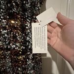 Aidan Mattox Women's Multi Color Sequin Shift Party Dress Sz 8 Black Copper Etc Photo 2
