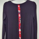 Matilda Jane  Black Long Sleeve Shift Dress with Red Floral Panel Size Small Photo 4