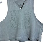 Adidas The Go To Tee Womens Small Gray Sleeveless Crop Cropped Tank Top Athletic Photo 1