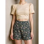 Sézane Dorian Shorts, Navy Garden Print, FR40/US8 Photo 2