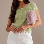 Anthropologie Maeve Socialite Popcorn Tee Light Green-Size XL Photo 0