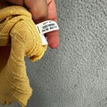 American Eagle  Top Womens Medium Yellow‎ V Neck Ribbed Knit Boho 90s Y2K Preppy Photo 5