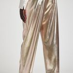 Eloquii size 14 Metallic Faux Leather Trouser pant gold Photo 1