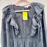 Love Shack Fancy  Santorini black cotton mini dress large Photo 8