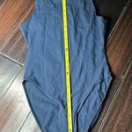 Los Angeles Apparel Mock neck bodysuit cutout back one piece leotard basic Photo 0