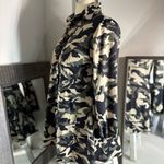 Source Unknown Elegant Black, cream, & green camouflage Long Sleeve Dress Photo 3