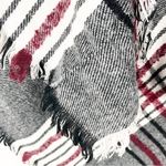 PLAID Fringe Hem Hoodie Front Closure Cabincore Poncho, One Size Size undefined Photo 10